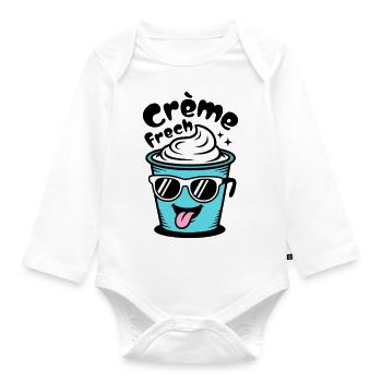 Crème Frech - Baby Bio-Langarm-Body - Weiß - Vorne