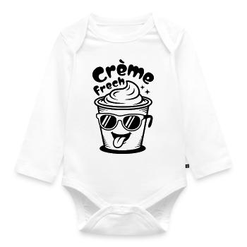Crème Frech - Baby Bio-Langarm-Body - Weiß - Vorne