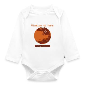 Mission vers Mars ! - Body Bébé bio manches longues - blanc - Devant
