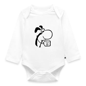 Bialumbo Pense Positivement - Body Bébé bio manches longues - blanc - Devant