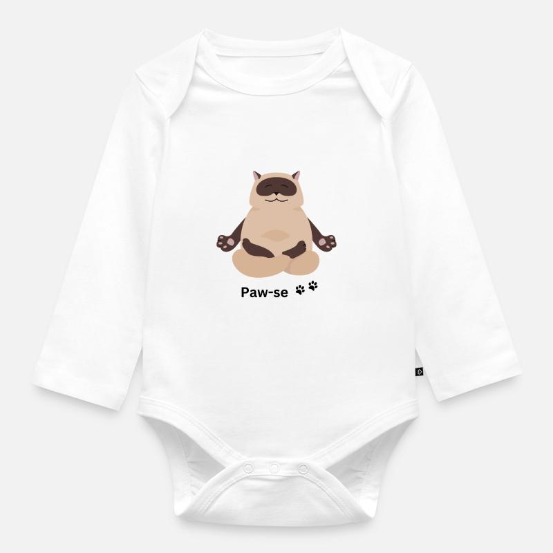 Pause - Baby Bio-Langarm-Body - Weiß