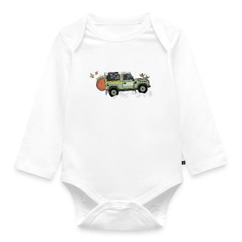 Defender 90 - Santa Edition - Organic Longsleeve Baby Bodysuit - white - Front