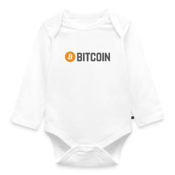 Bitcoin (Bitcoin) - Baby Bio-Langarm-Body - Weiß - Vorne