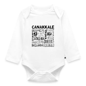 Canakkale 17 Türkei - Baby Bio-Langarm-Body - Weiß - Vorne
