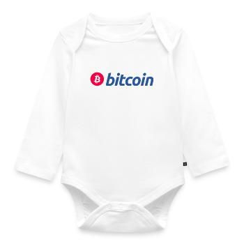 Bitcoin (Bitcoin) - Baby Bio-Langarm-Body - Weiß - Vorne
