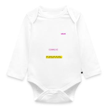 C'est qui compte, pas quoi mais comment. - Body Bébé bio manches longues - blanc - Devant