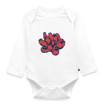 Coral - Organic Longsleeve Baby Bodysuit - white - Front