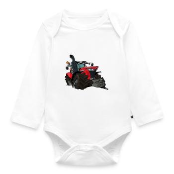 0918 MF - Organic Longsleeve Baby Bodysuit - white - Front