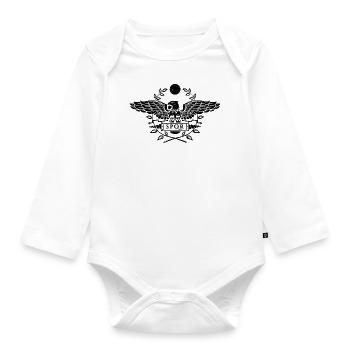 SPQR Aigle Légion romaine Drapeau Armoiries Empire - Body Bébé bio manches longues - blanc - Devant