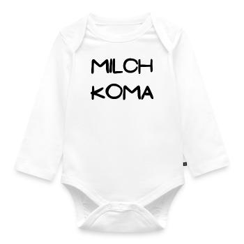 Milchkoma - Baby Bio-Langarm-Body - Weiß - Vorne