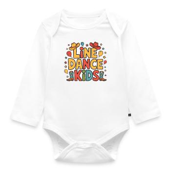 Line Dance Kids Kids Dancing Line Dance - Organic Longsleeve Baby Bodysuit - white - Front