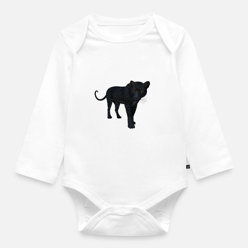 Panter - Body Bébé bio manches longues - blanc