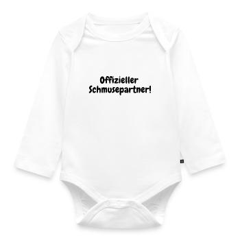 Offizieller Schmusepartner - Baby Bio-Langarm-Body - Weiß - Vorne