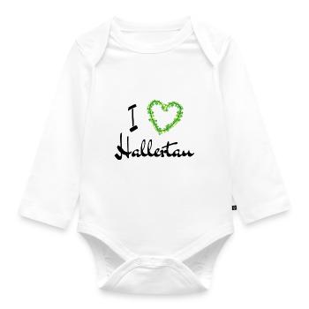 I love Hallertau - Baby Bio-Langarm-Body - Weiß - Vorne