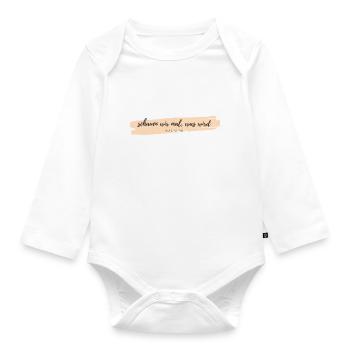 schauen wir mal was wird - Baby Bio-Langarm-Body - Weiß - Vorne