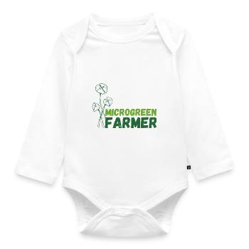 Microgreens Farmer - Body Bébé bio manches longues - blanc - Devant