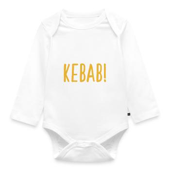 Marrakech Chiche Kebab - Weiß Gelb - Baby Bio-Langarm-Body - Weiß - Vorne