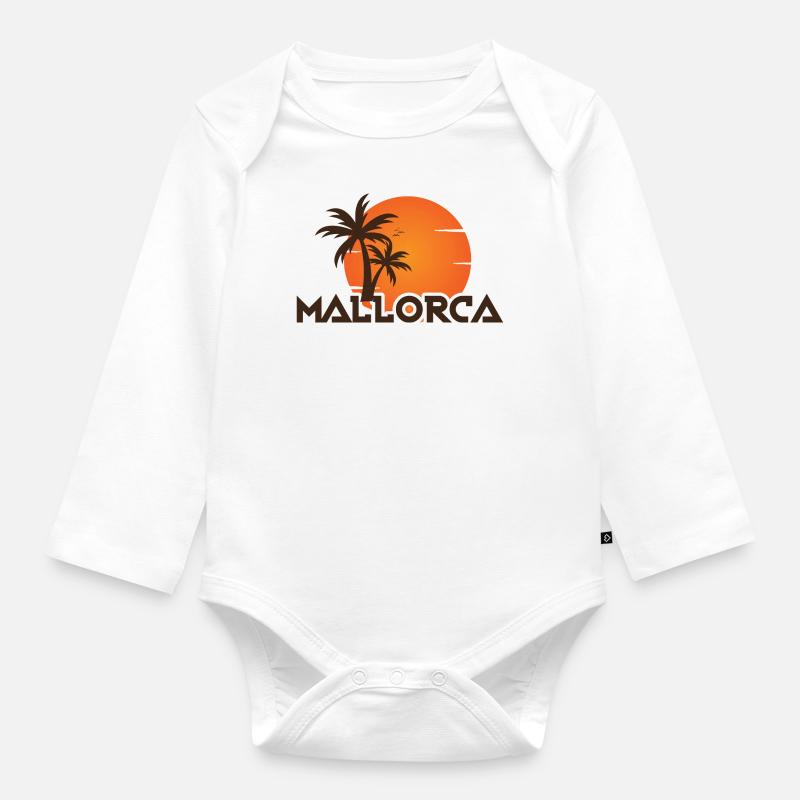 MALLORCA SUNSET - Body Bébé bio manches longues - blanc