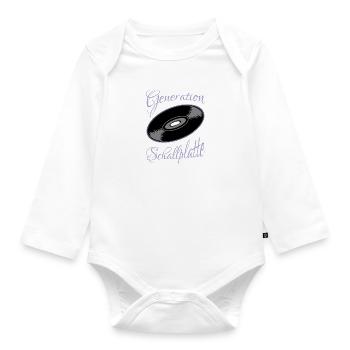 alt, lustiger Spruch, älter werden, altern - Baby Bio-Langarm-Body - Weiß - Vorne