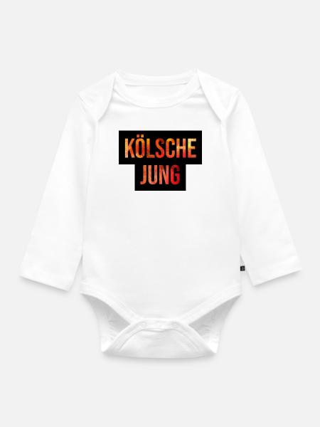Kölsche Jung - Baby Bio-Langarm-Body - Weiß