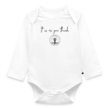 Es ist wie du denkst - Baby Bio-Langarm-Body - Weiß - Vorne