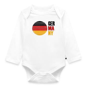 ALLEMAGNE - Body Bébé bio manches longues - blanc - Devant