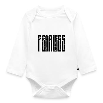 Fearless - Organic Longsleeve Baby Bodysuit - white - Front