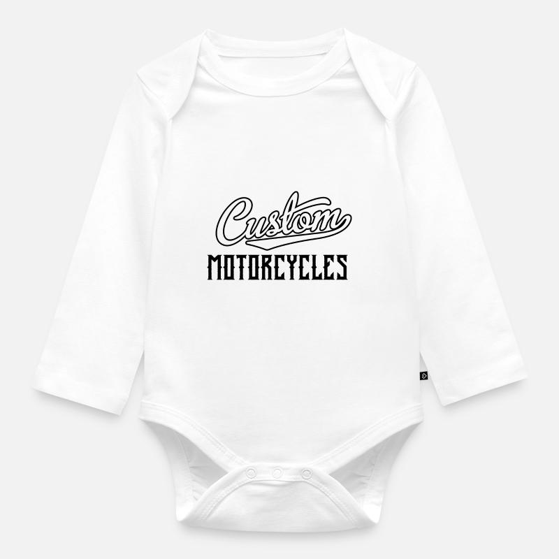 Custom Motorcycle - Baby Bio-Langarm-Body - Weiß