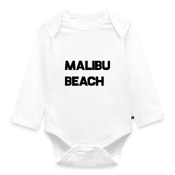 Malibu Beach - Organic Longsleeve Baby Bodysuit - white - Front