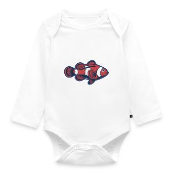 Clownfisch - Baby Bio-Langarm-Body - Weiß - Vorne