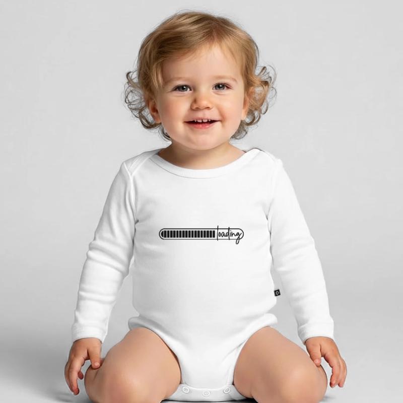 loading bar - loading - loading Organic Longsleeve Baby Bodysuit
