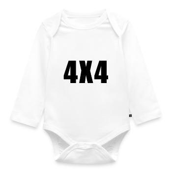 4x4 - Baby Bio-Langarm-Body - Weiß - Vorne