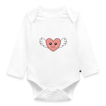 Saint-Valentin, Saint-Valentin, Saint-Valentin - Body Bébé bio manches longues - blanc - Devant