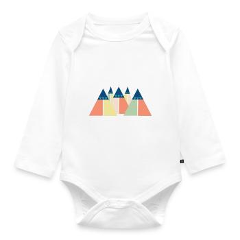bunte - Baby Bio-Langarm-Body - Weiß - Vorne