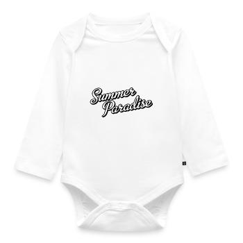 Summer Paradise - Baby Bio-Langarm-Body - Weiß - Vorne