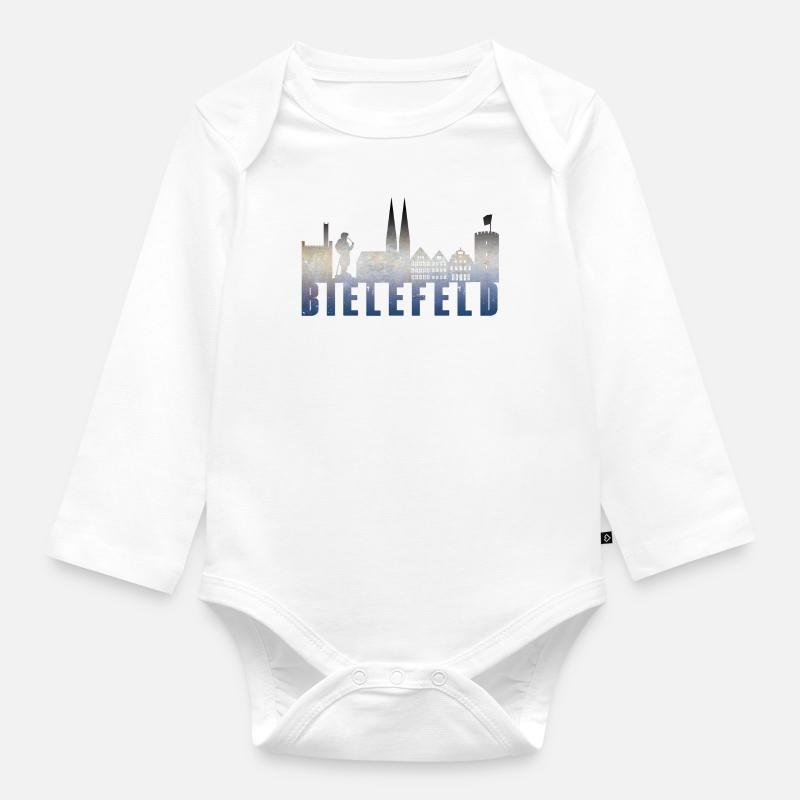 Teuto Skyline - Baby Bio-Langarm-Body - Weiß