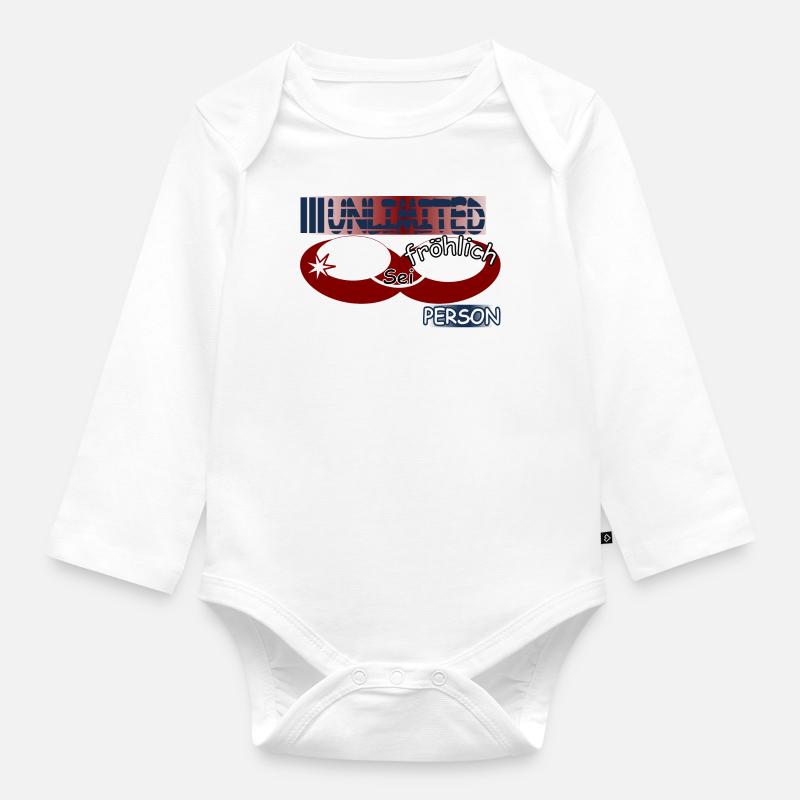 Soyez joyeux - Body Bébé bio manches longues - blanc