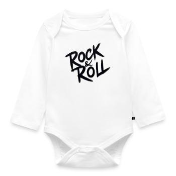 Rock & Roll - Organic Longsleeve Baby Bodysuit - white - Front