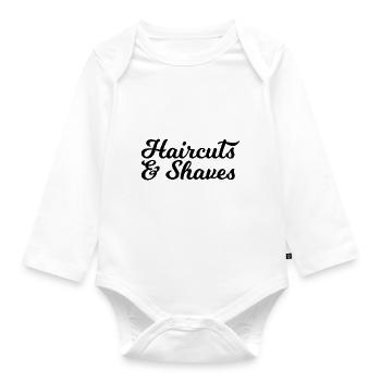 Haircuts and Shaves - Baby Bio-Langarm-Body - Weiß - Vorne