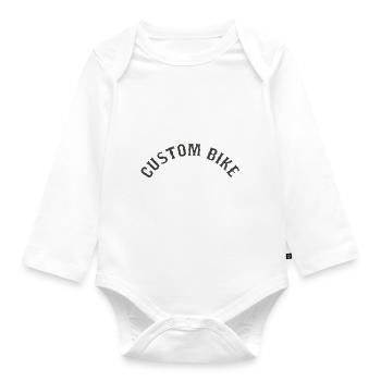 Custom Bike - Organic Longsleeve Baby Bodysuit - white - Front