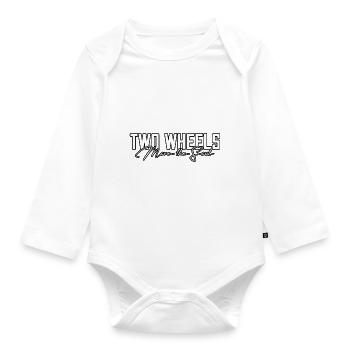 Two wheels move the soul - Organic Longsleeve Baby Bodysuit - white - Front