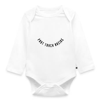 Fast Track Racing - Baby Bio-Langarm-Body - Weiß - Vorne