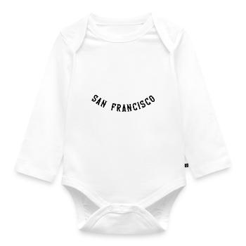 San Francisco - Organic Longsleeve Baby Bodysuit - white - Front
