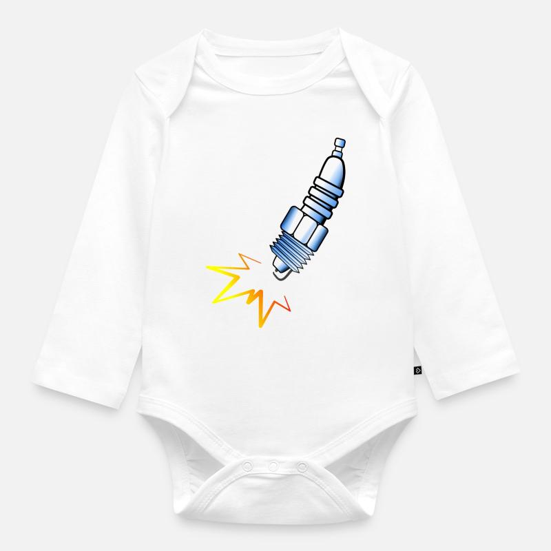 sparkplug - Body Bébé bio manches longues - blanc