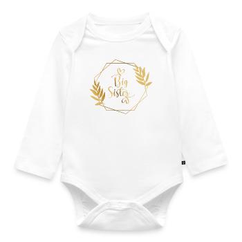 Big sister - Organic Longsleeve Baby Bodysuit - white - Front