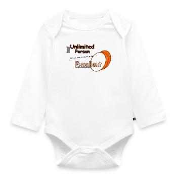 Life ist easy to choose to be Excellent - Baby Bio-Langarm-Body - Weiß - Vorne