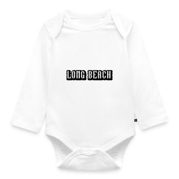 Long Beach - Organic Longsleeve Baby Bodysuit - white - Front