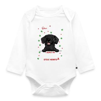 Blue Lacy Hund Weihnachten Hunderasse - Baby Bio-Langarm-Body - Weiß - Vorne