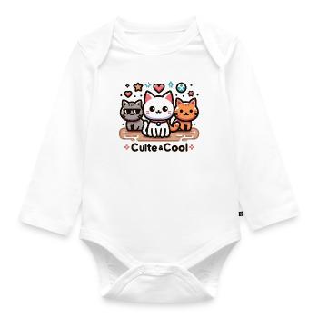 culte et cool - Body Bébé bio manches longues - blanc - Devant