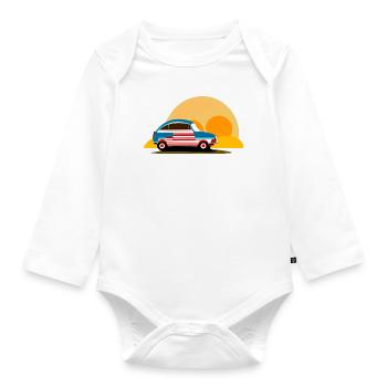 into the sunset - Organic Longsleeve Baby Bodysuit - white - Front